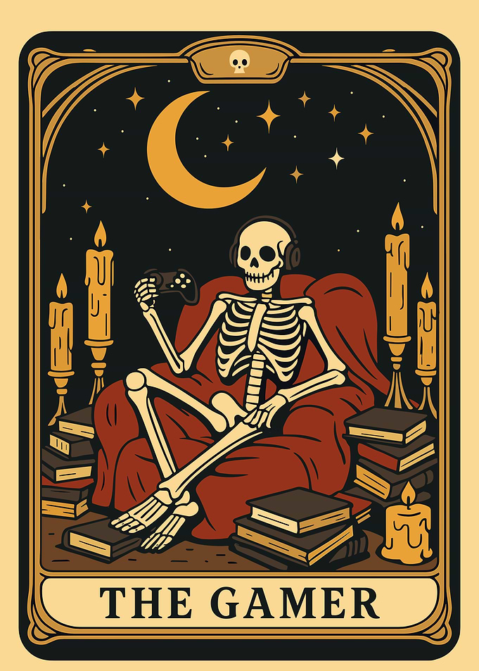 The Gamer Tarot Card Illustration