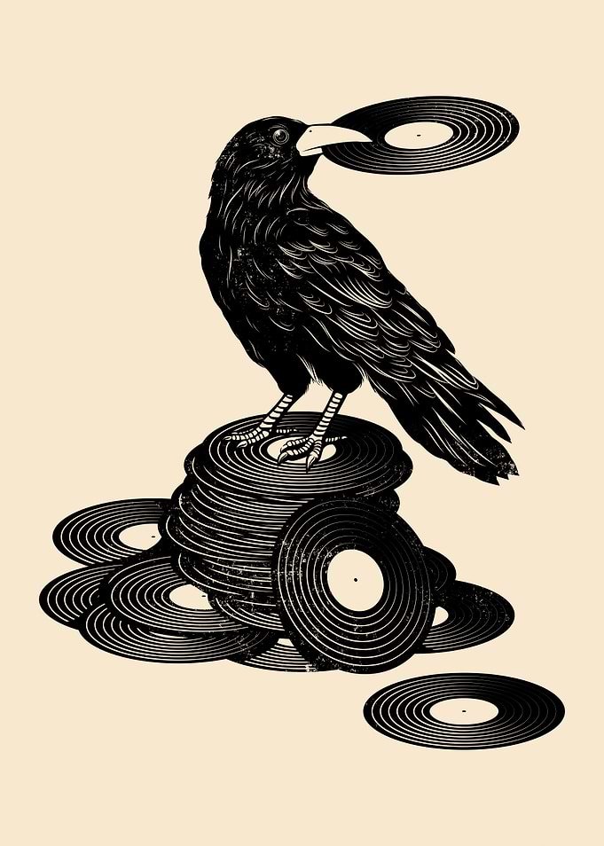Vinyl Crow Retro Music