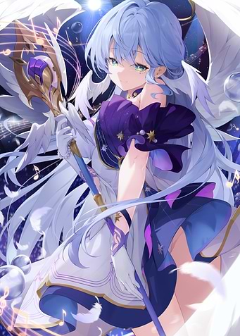 Angel with Staff and Wings