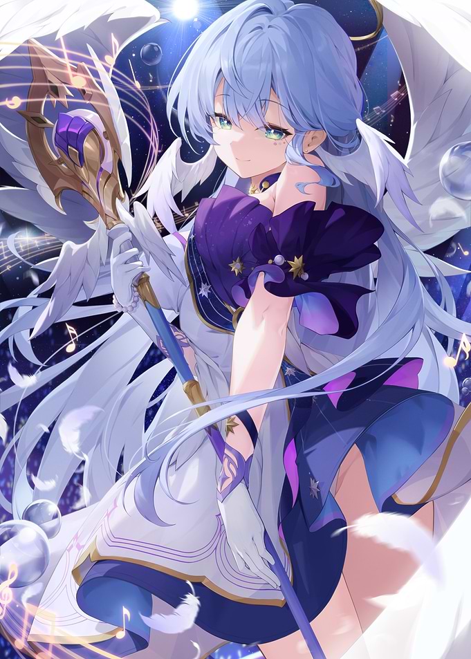 Angel with Staff and Wings