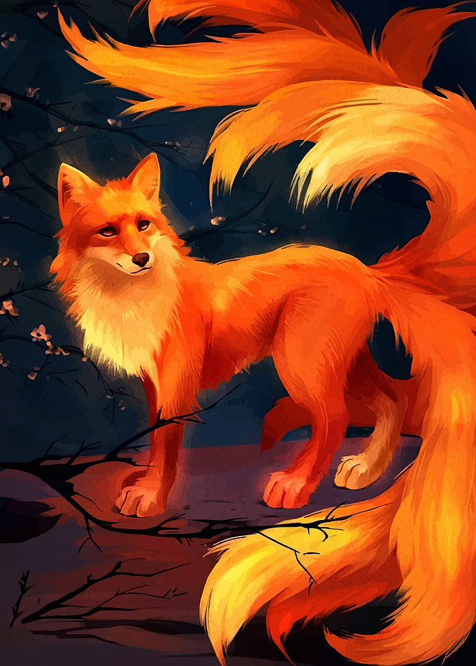 Nine-tailed Fox Digital Art