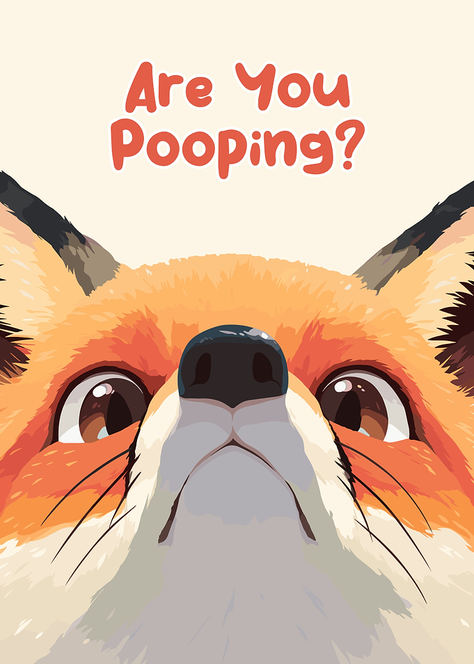 Are You Pooping? Fox Illustration