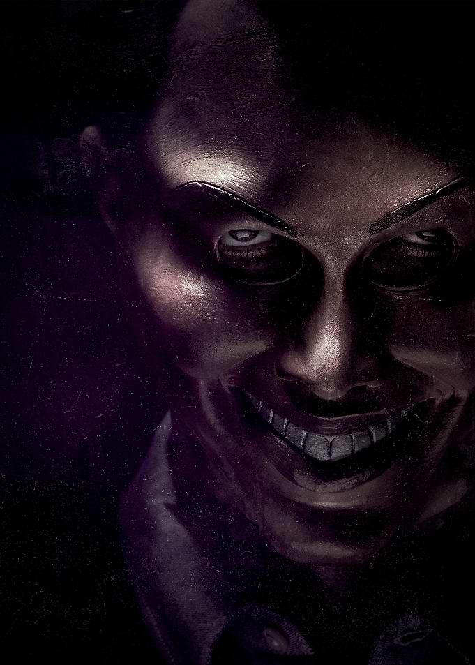 Sinister Masked Face in Dark Lighting