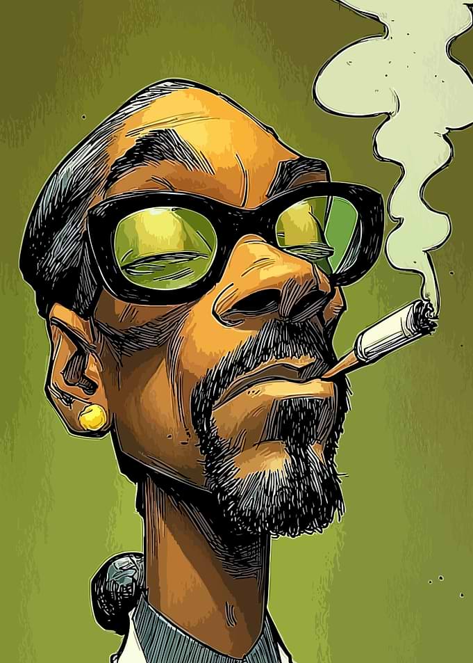 Snoop Dogg Portrait with Cigar