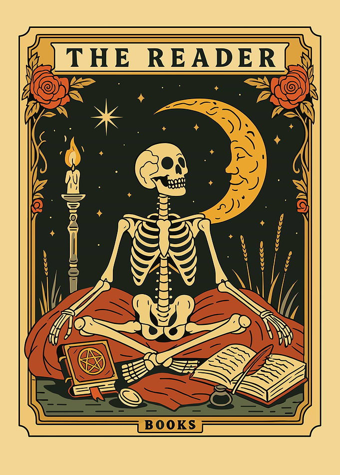 The Reader Tarot Card Illustration