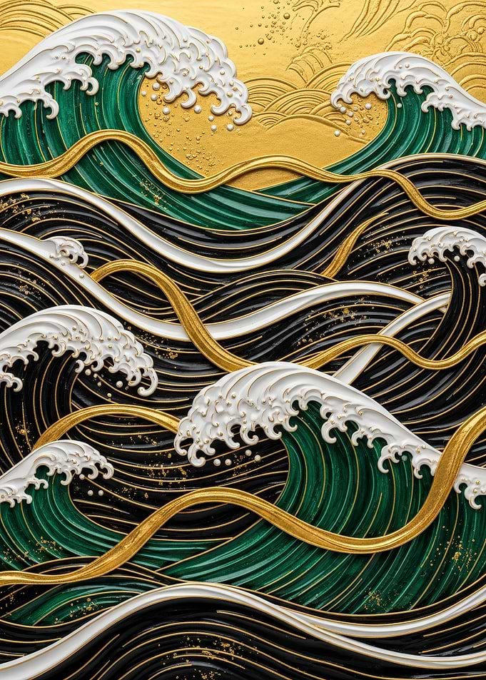 Japanese Waves Art