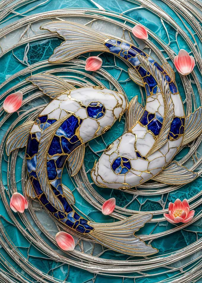 Yin Yang Koi Fish Art