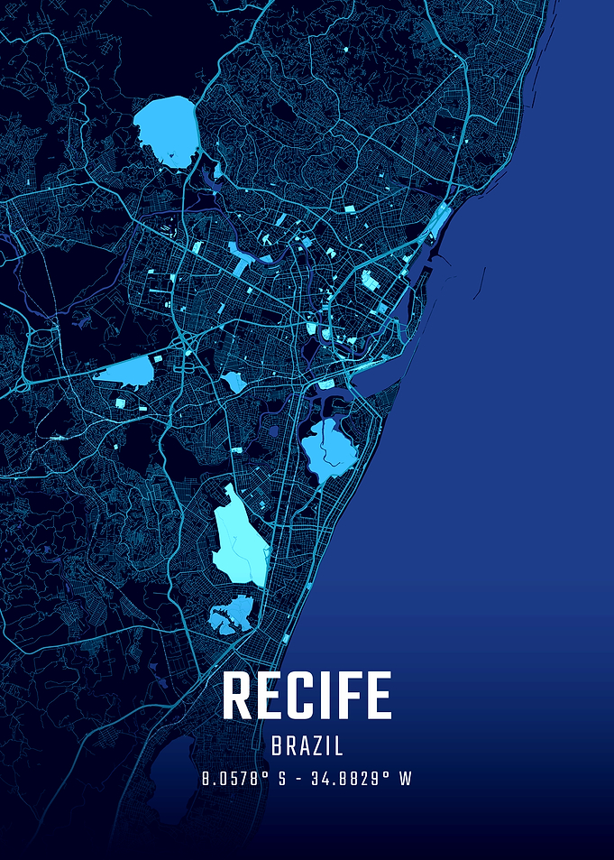 Recife Midnight City Map