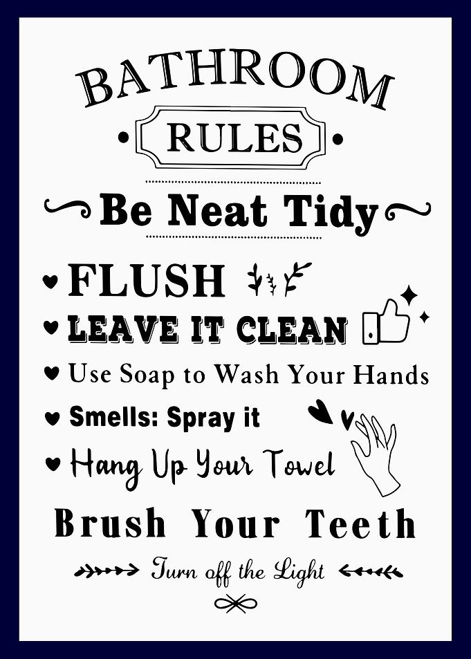 Bathroom Rules Funny