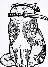 Ninja Cat with Katana