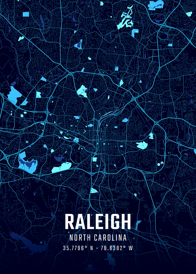 Raleigh Midnight City Map