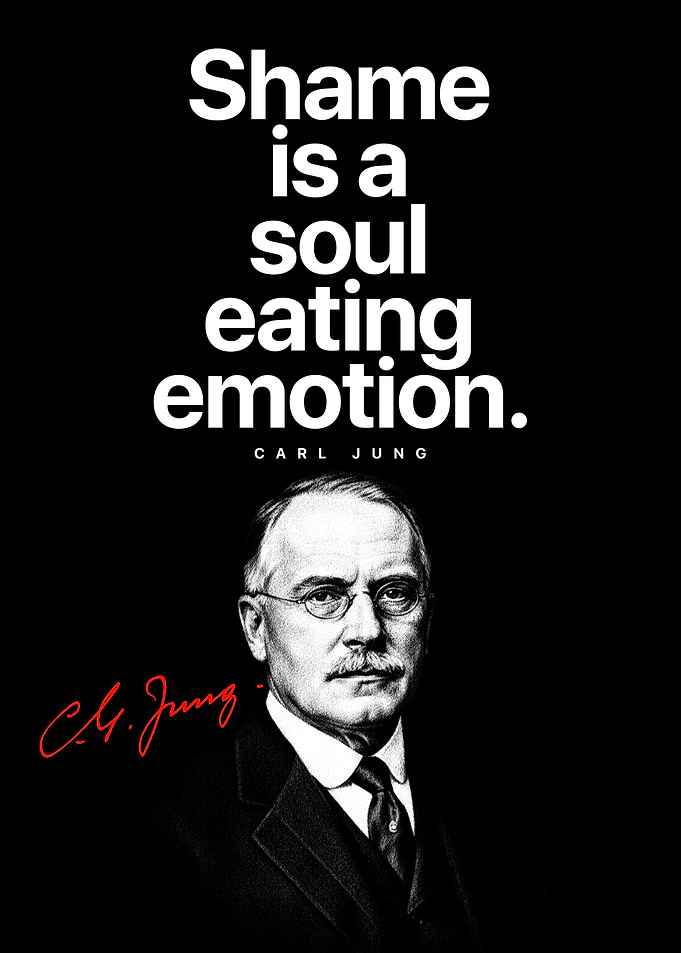 Carl Jung Quote Poster – Inspirational Wall Art on Shame & Self-Awareness
