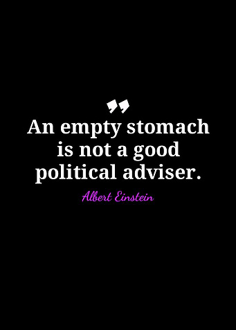 Einstein Quote: Empty Stomach, Bad Advisor