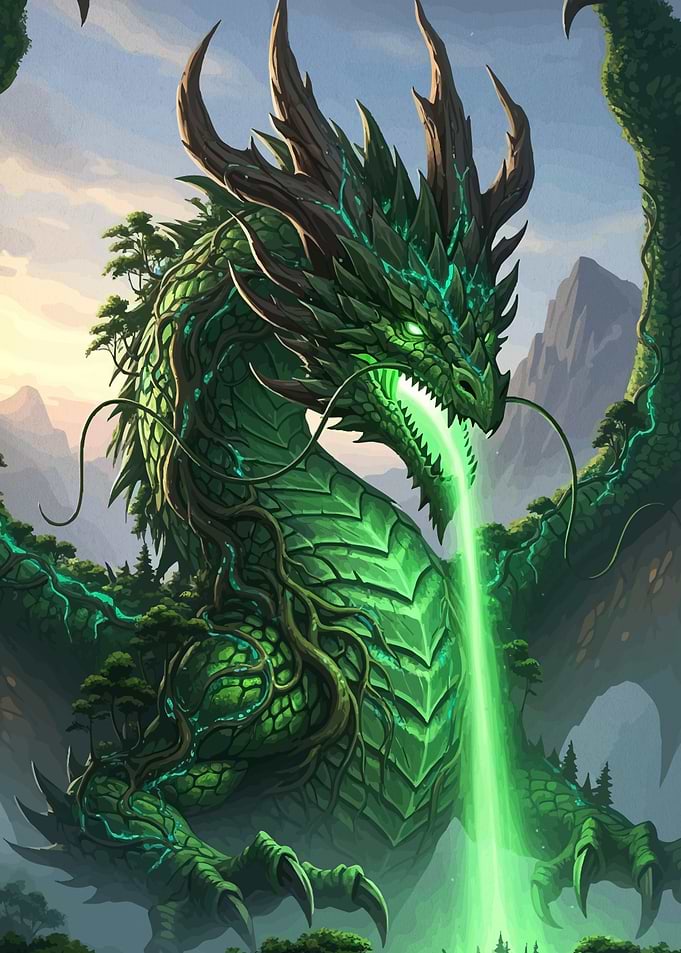 Emerald Dragon Green Energy Breath