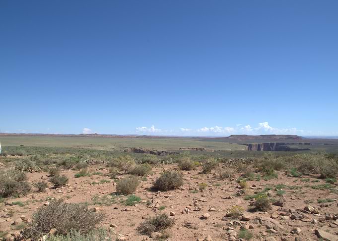 Desert Landscape with Blue Sky