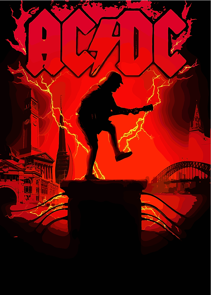 AC/DC Rock and Roll Poster