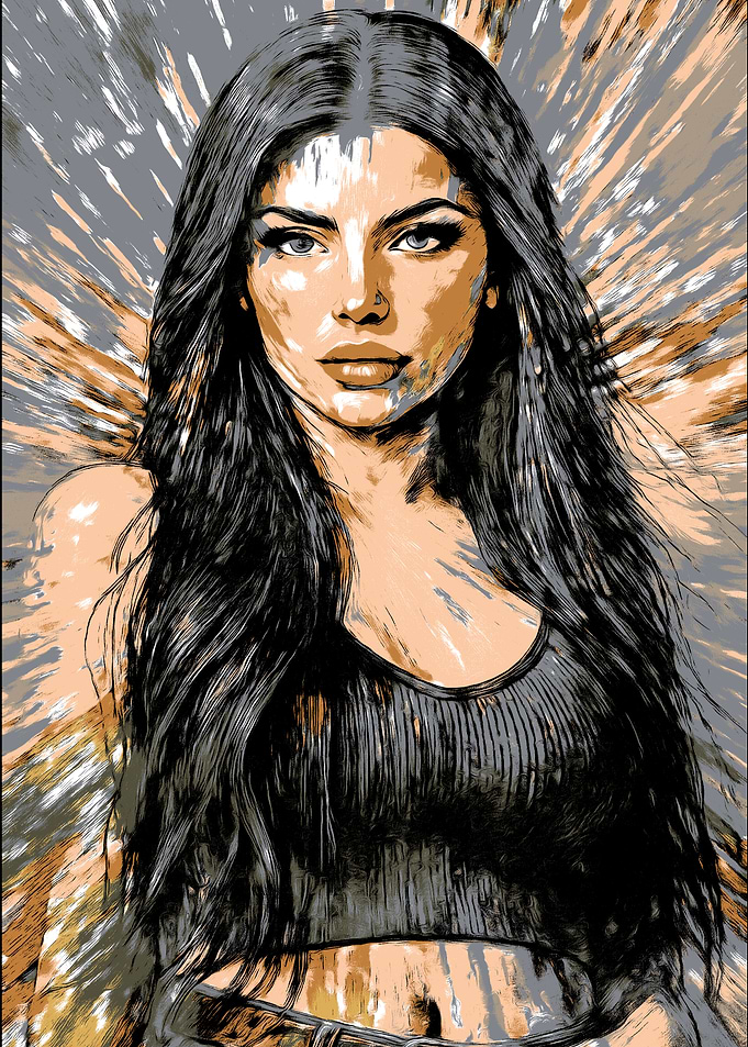 Portrait of a Woman with Long Hair