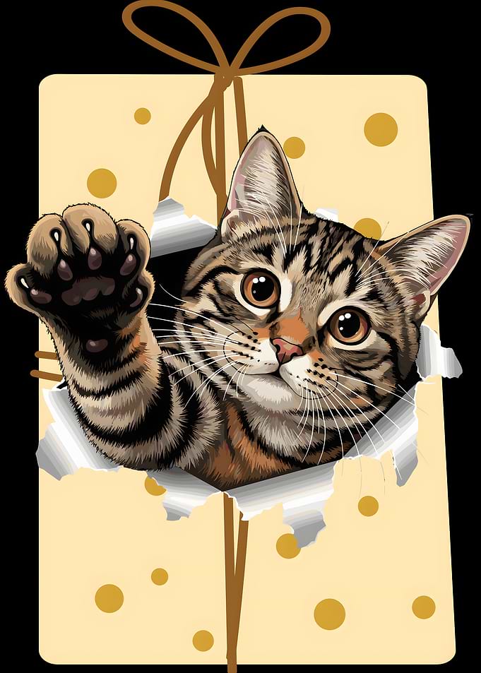 Cat in a Gift Box
