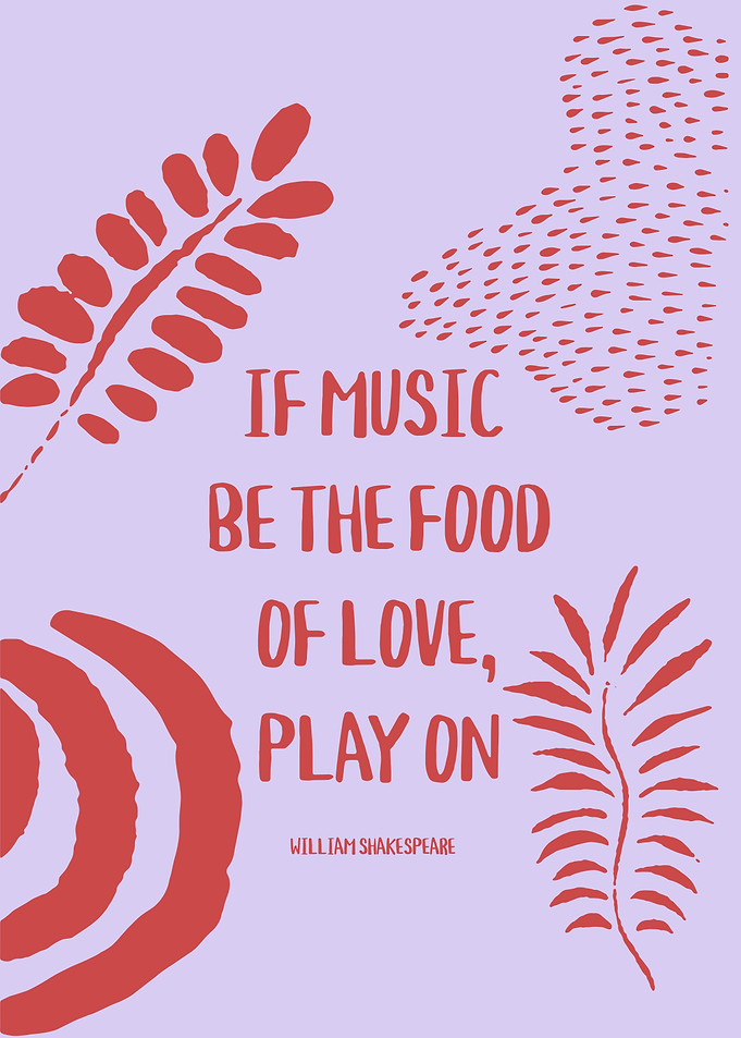 Shakespeare Quote: If Music Be Love