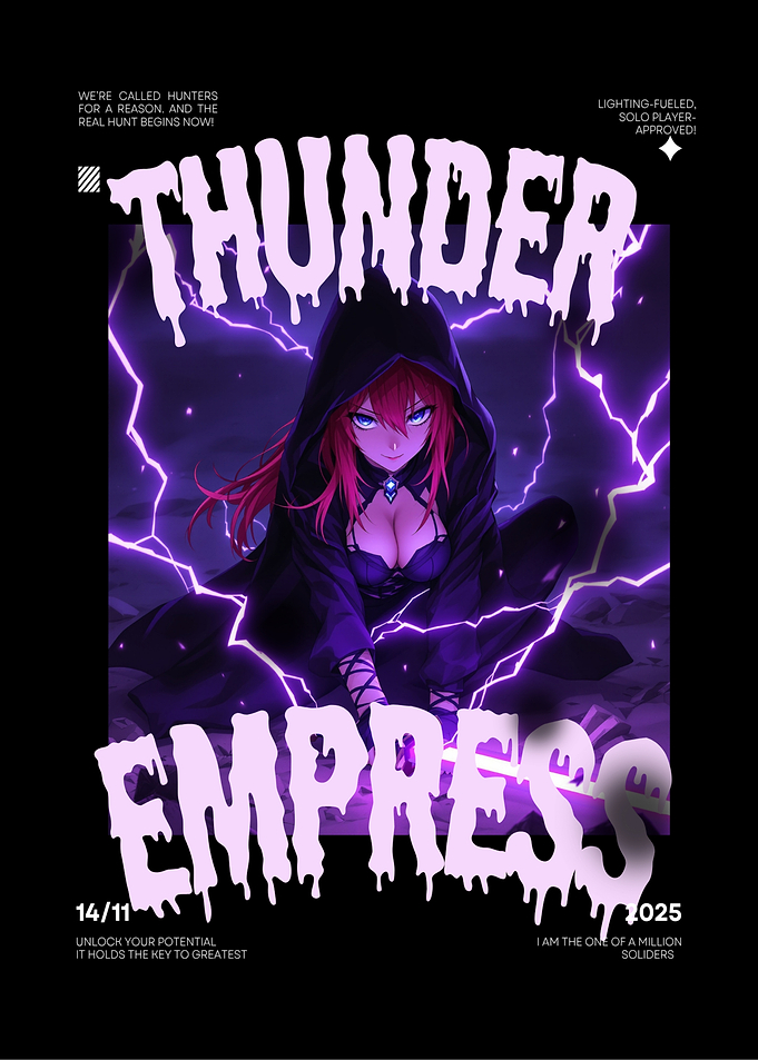 Thunder Empress Anime Style Graphic