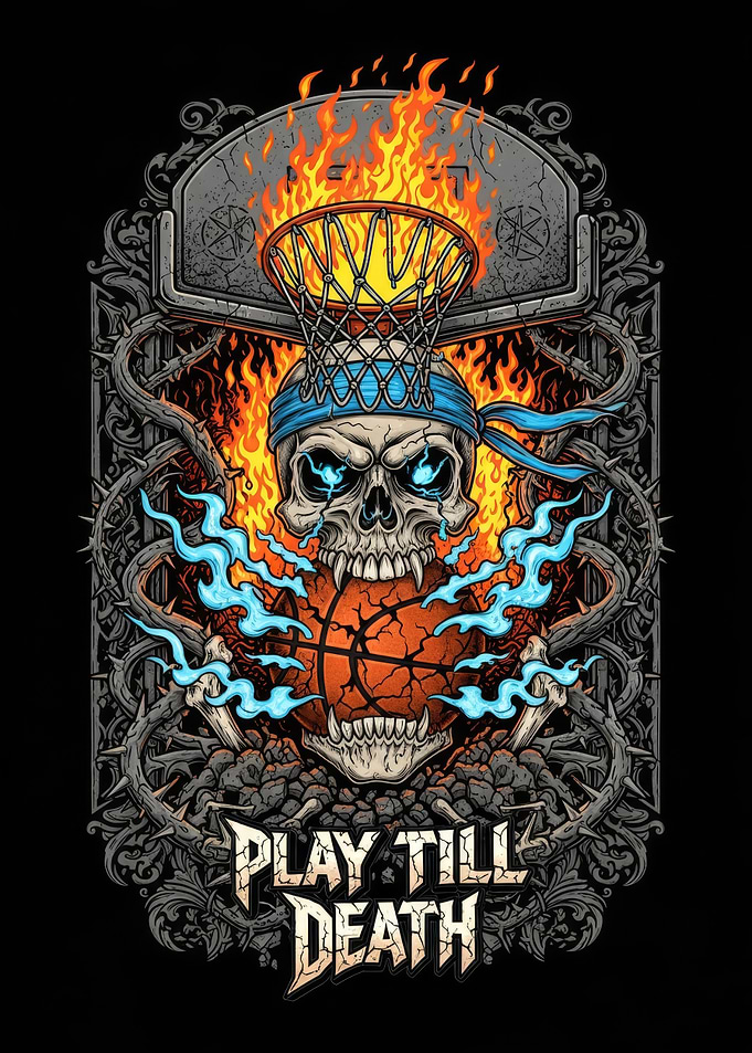 Basketball Skull 'Play Till Death'
