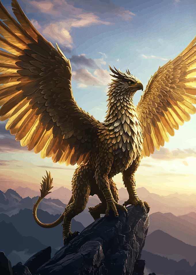 Golden Griffin Mountain Peak
