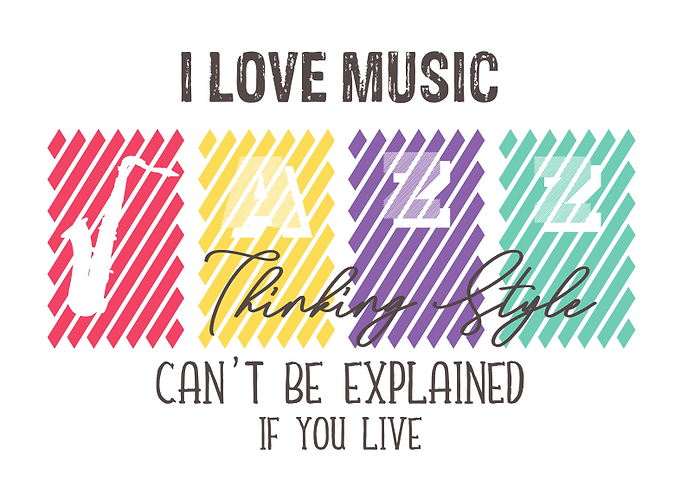 I Love Music Jazz Design