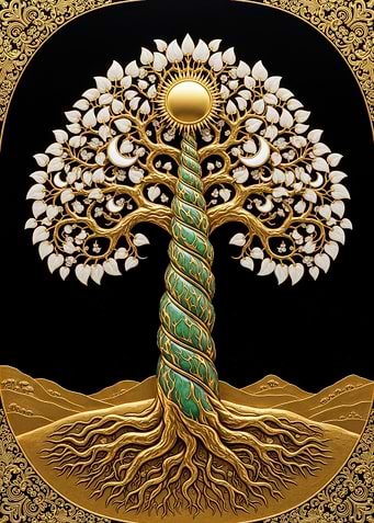 Golden Tree of Life Illustration