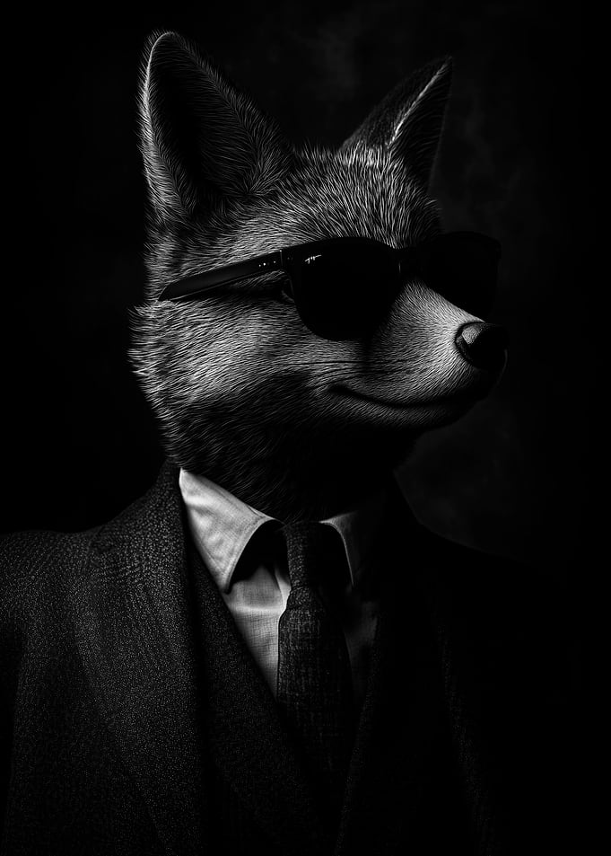Fox in Suit with Sunglasses