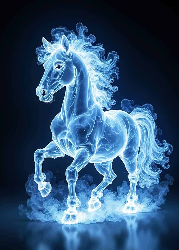 Ethereal Blue Horse