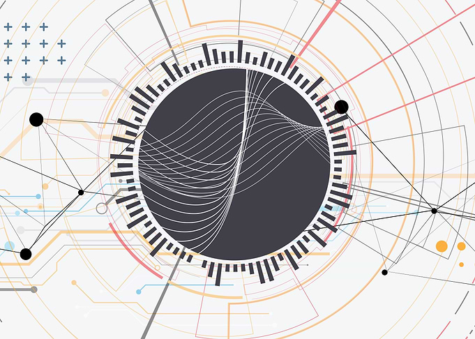Abstract Geometric Design with Central Circle