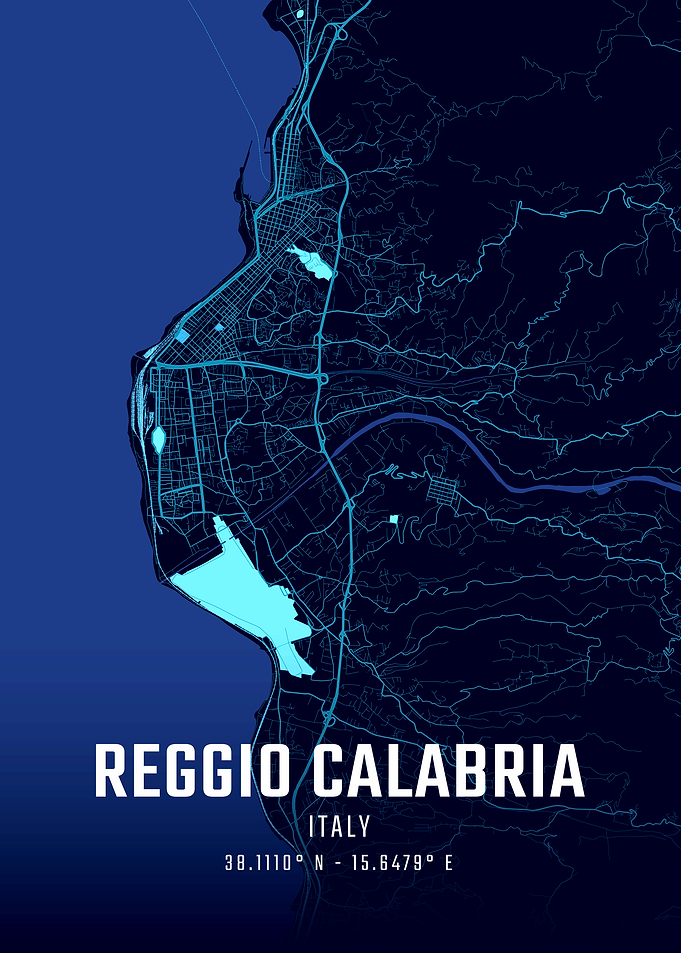 Reggio Calabria Midnight City Map