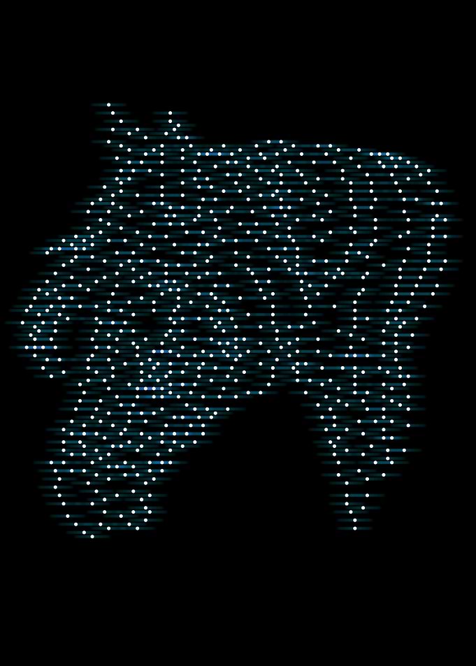 Digital Horse Head Silhouette