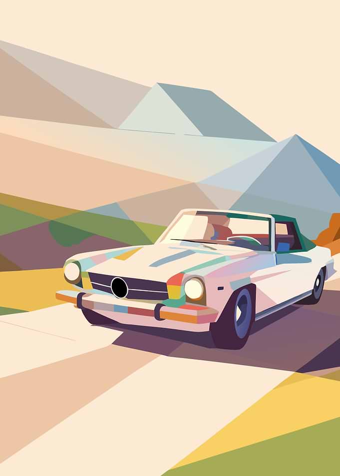 Geometric Car Landscape