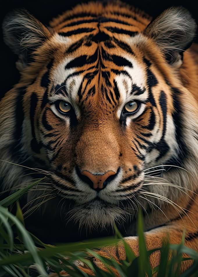 Tiger Portrait Close-Up