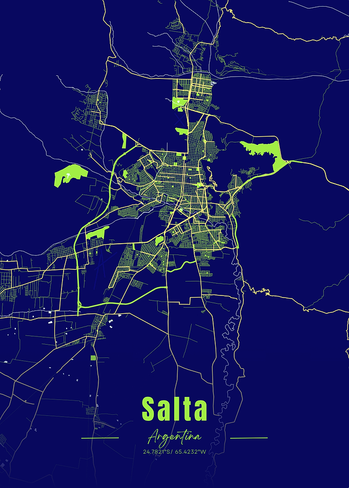 Salta, Argentina City Map