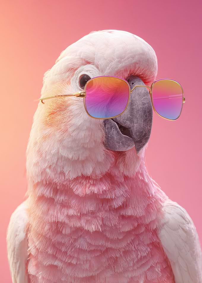 Cool Cockatoo with Sunglasses