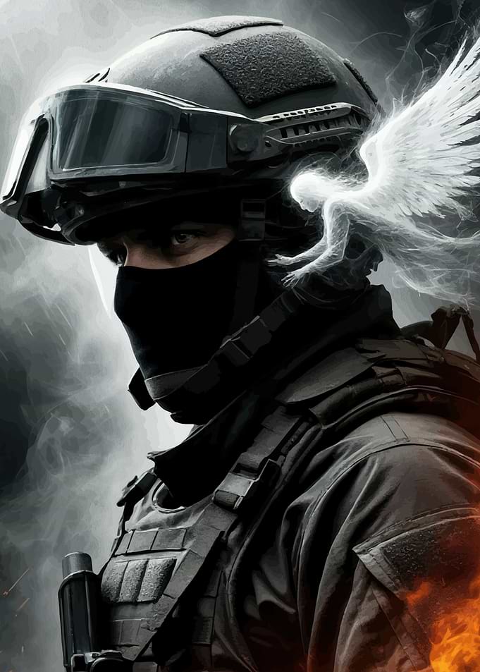 Soldier Angelic Figure
