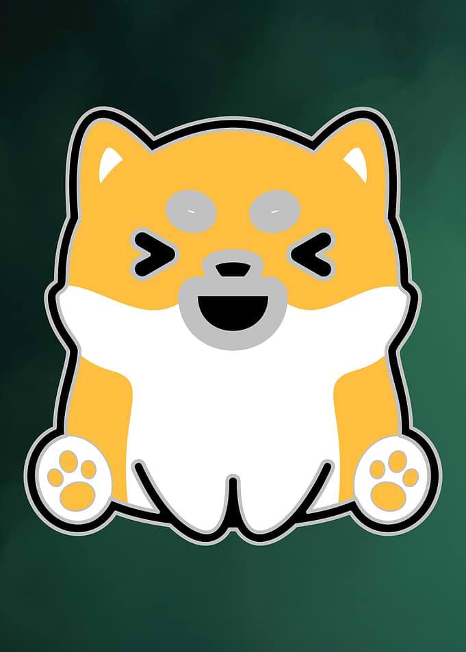 Cute Shiba Inu Cartoon Illustration