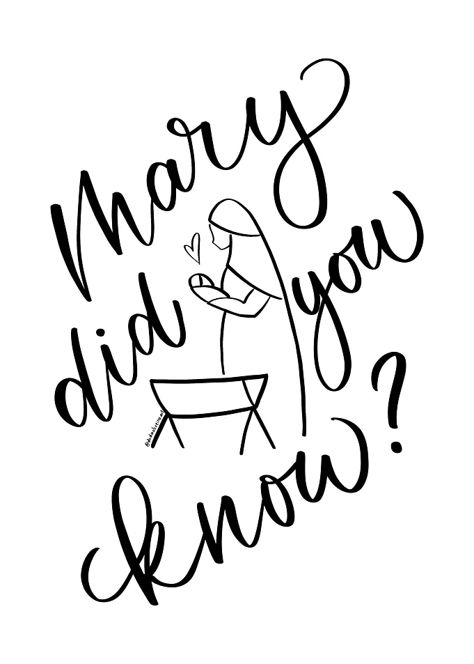 Mary Did You Know Line Art