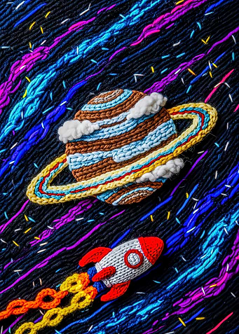 Knitted Space Adventure