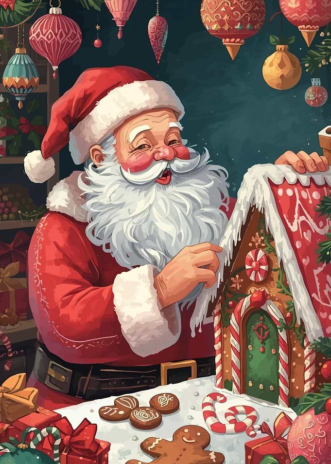 Santa Claus Gingerbread House
