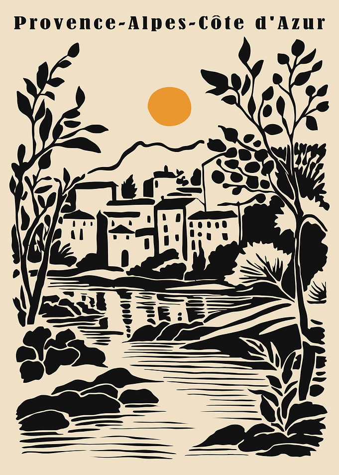 Provence-Alpes-Côte d'Azur Illustration