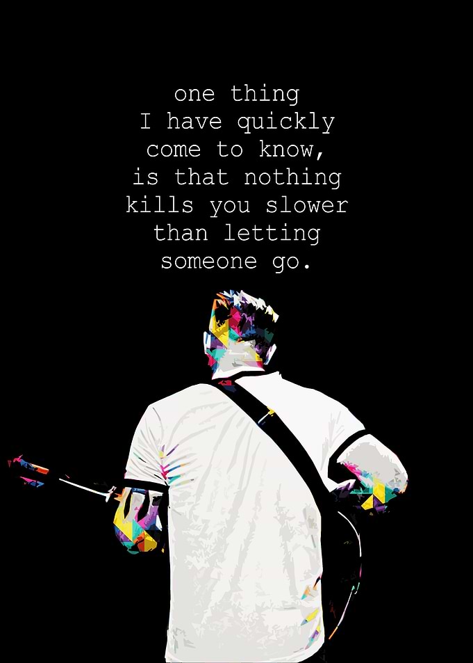 Guitarist with Quote on Letting Go