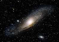 Andromeda Galaxy in Starry Night Sky