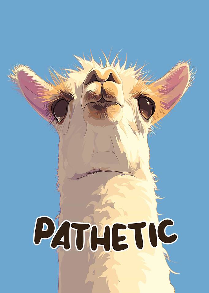 Pathetic Llama Looking Down