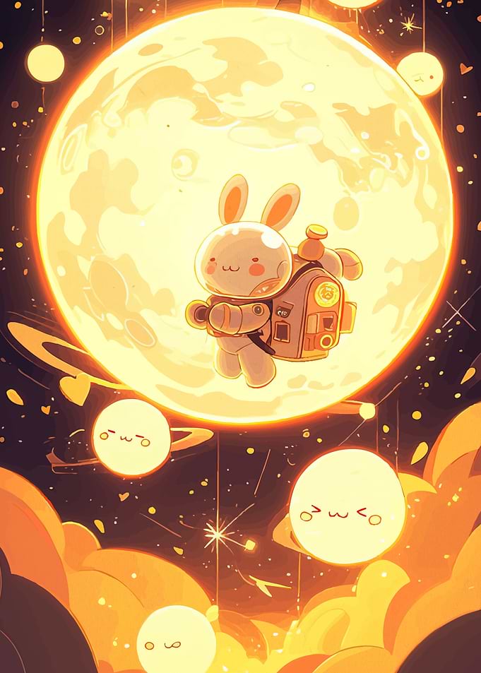 Astronaut Bunny Space