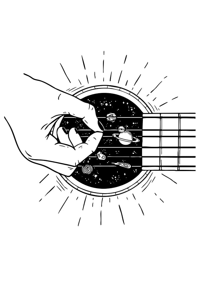 Cosmic Guitar Hand