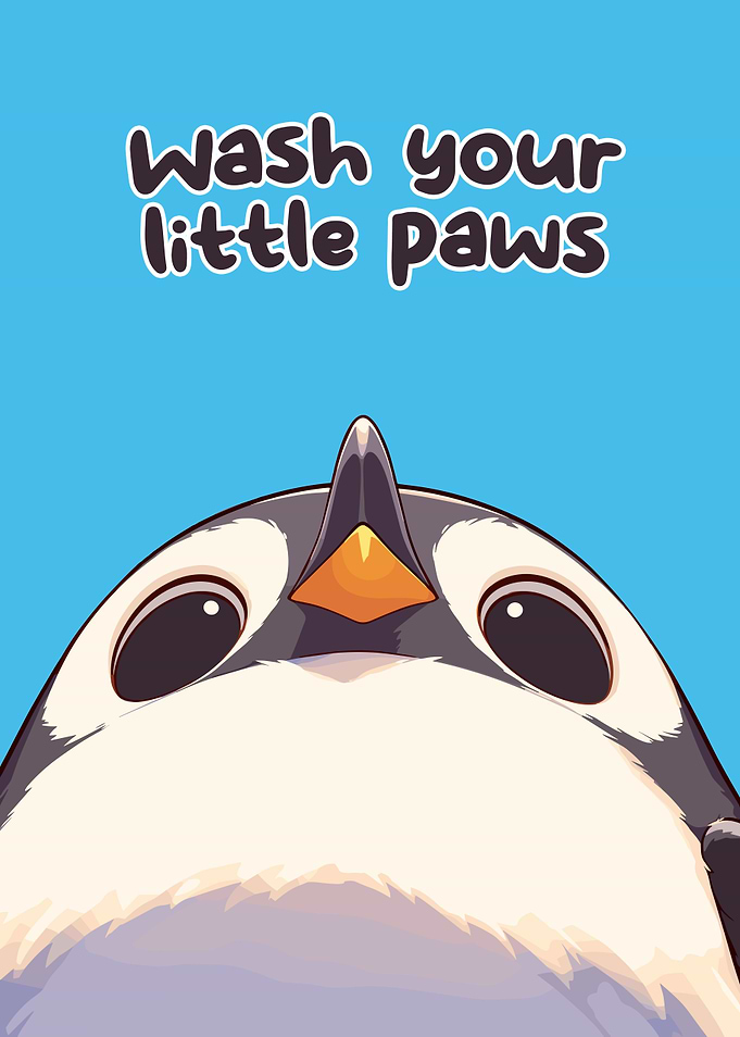 Wash Your Little Paws Penguin