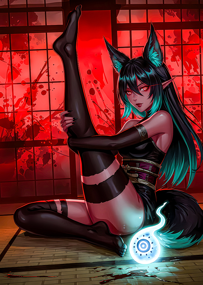 Fox Girl with Spirit Flame